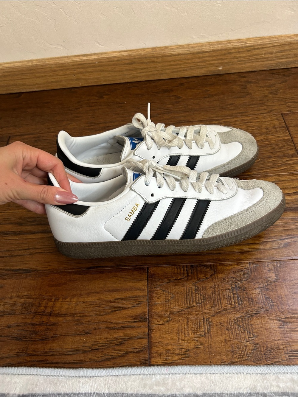 Adidas Samba OG White Black Gum Leather Sneakers Women’s 8.5